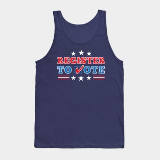 Patriotic "Register to Vote" Election Tank Top